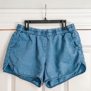 Madewell slip on denim shorts